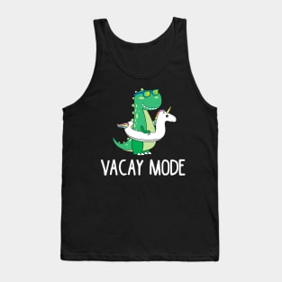 Vacay Mode Cute Dinosaur Funny Family Vacation Gift Tank Top